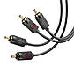 Аудіо-кабель тюльпан RCA на RCA Hoco red і white double lotus audio cable (1,5м). Black, фото 5