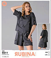 Пижама женская Rubina Secret размером L/XL (48/50). Комплект для дома и сна. Футболка и шорты