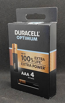 Батарейка міні-пальчикова LR03 Duracell OPTIMUM ( 4шт. )