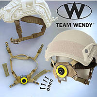 Универсальная подвесная система для шлема, каски. Стропа подбородка MICH, FAST, PASGT Wendy, цвет Coyote.