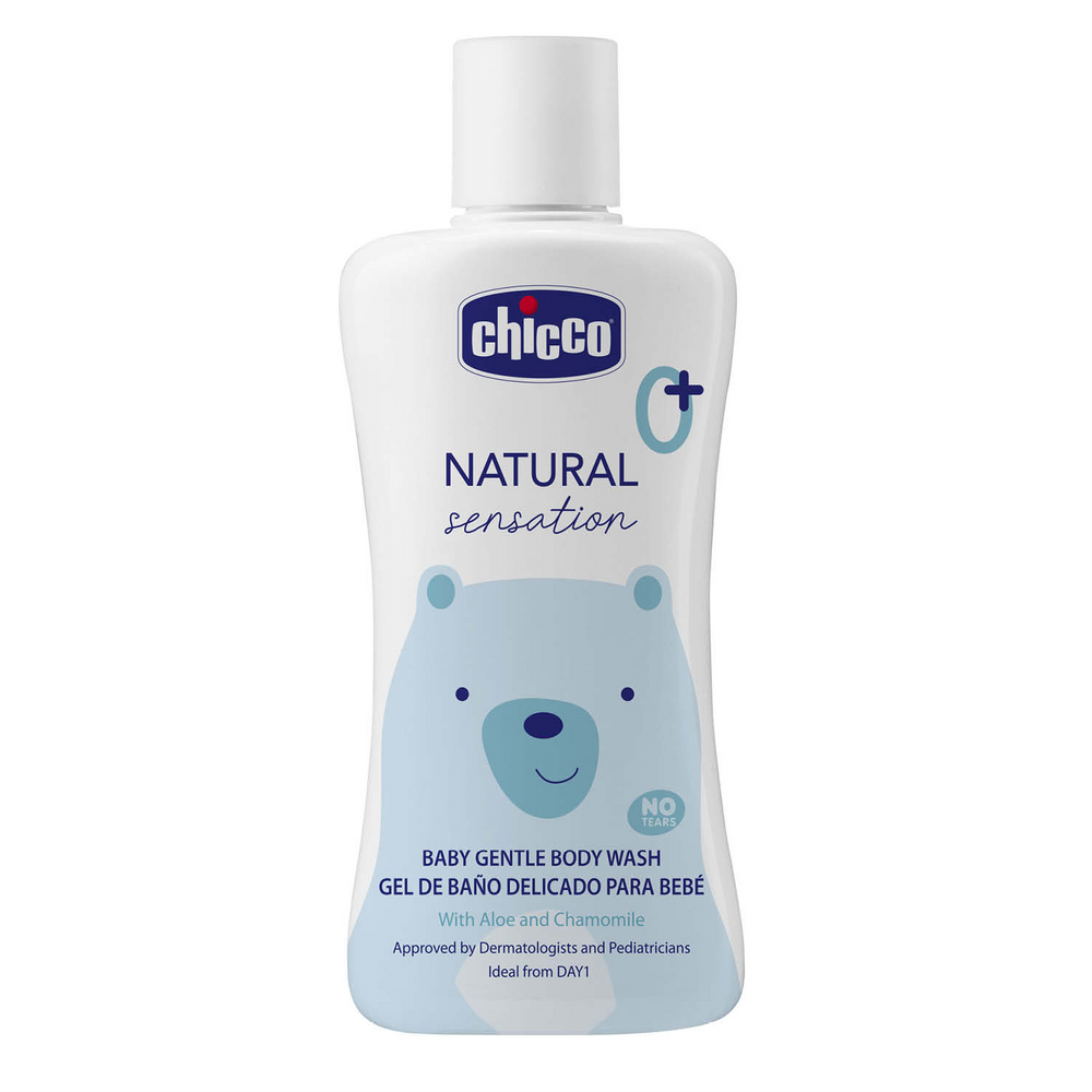 Ніжний гель для купання з алое та ромашкою Natural Sensation 200 мл "Chicco"