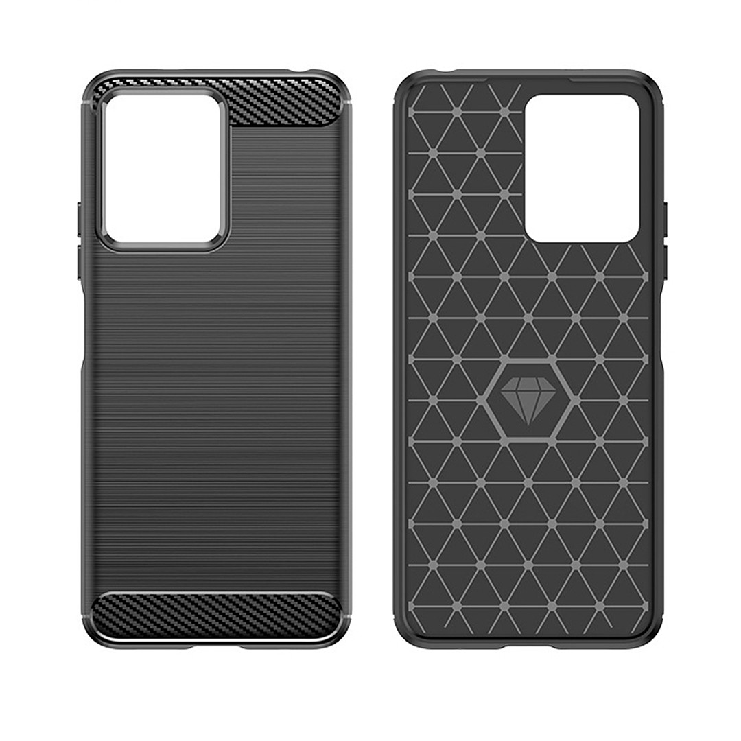 Протиударний TPU чохол Rugged Carbon для Xiaomi Redmi Note 12 4G | Mofan | чорний