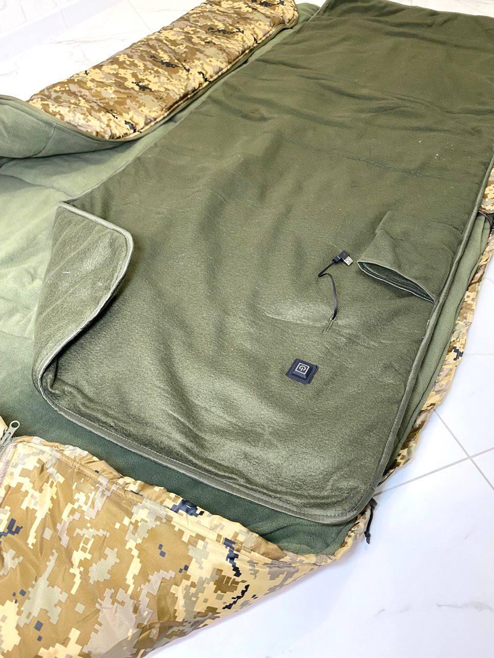 Вкладиш із USB підігрівом у спальний мішок. Килимок з підігрівом, фото 1