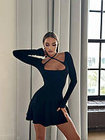 Платье женское микродайвинг с длинным рукавом 42-44,46-48 "INNA" недорого от прямого поставщика