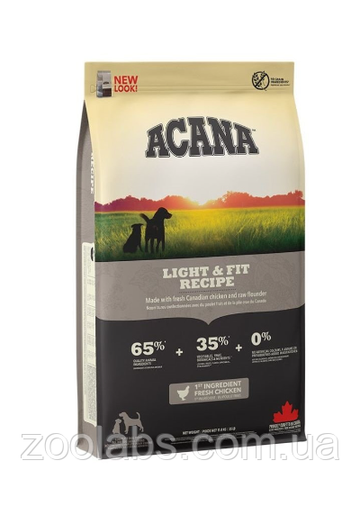 Acana Light & Fit Recipe 11,4 кг | Сухий корм для собак