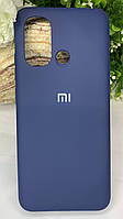 Чехол Silicone Case Full for Xiaomi Redmi 12C Navy Blue Синий. Подкладка из микрофибры, покрытие Soft touch