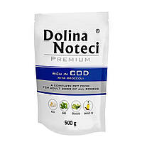 Пауч Dolina Noteci Premium для собак с треской и брокколи 500гр