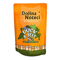 Пауч Dolina Noteci Superfood для кошек с уткой и говядиной 85гр