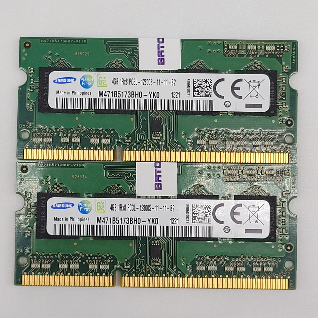 Пара оперативної пам'яті для ноутбука Samsung DDR3L 8Gb (2x4Gb) 1600MHz PC3L-12800s CL11 (M471B5173BH0-YK0) Б/В
