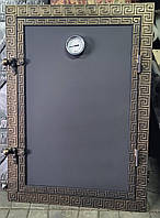 Дверка для коптильни монтажный размер 40х60 см,утеплённая +термометр