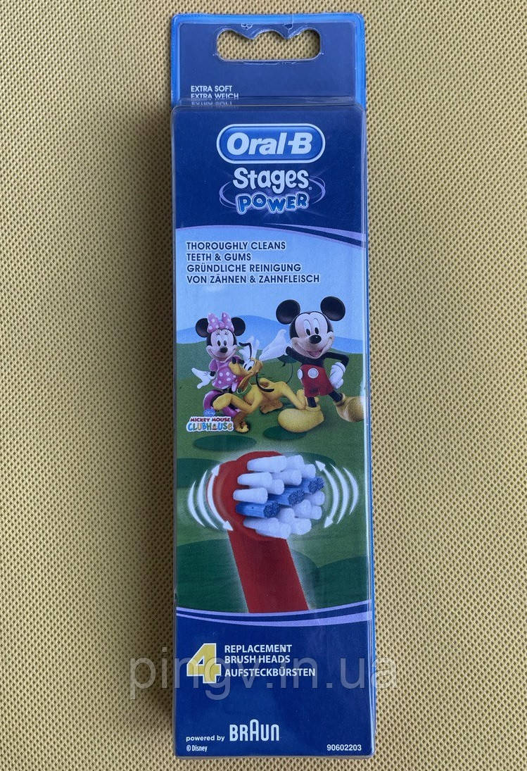 Насадки для електричної зубної щітки Oral-B Mickey 4 шт