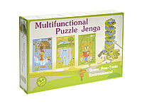 Деревянный дженга пазл Strateg Multifunctional Puzzle Jenga 30980