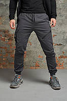 Мужские спортивные штаны Карго серые с карманами Тактические брюки весенние осенние (G)