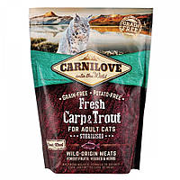 Carnilove Cat Fresh Carp & Trout Sterilised сухой корм для стерилизованных кошек 0.4 кг