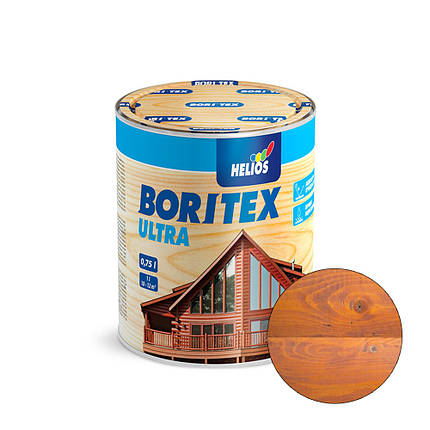 Bori Tex Ultra, лазур із вмістом воску для деревини, каштан, 0,75л, фото 2