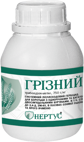 Гербіцид Грізний (трибенурон-метил 750 г/кг) банка 250г, Нертус
