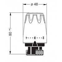 Термоголовка для радіатора Heimeier DX біла різьба М30х1,5 (6700-00.500)