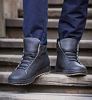 Зимние ботинки мужские на меху Ecco Mens Sneakers (7569), подошва термопластичная резина 41