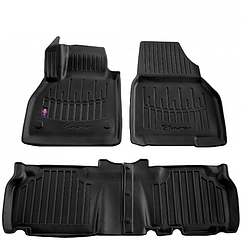 Килимки в салон 3D Renault Kangoo 08-19 (4 шт) з бортом