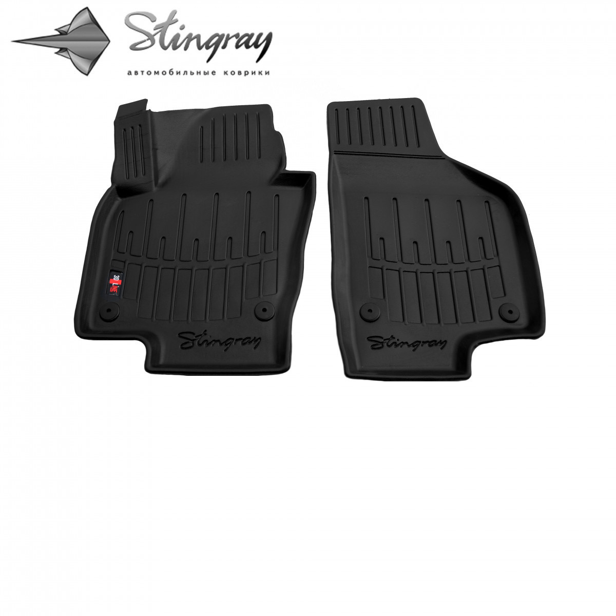 Коврики в салон 3D VW Tiguan I (2007-2015) з бортом ТЕП/ 2шт