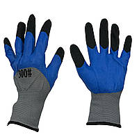 Рукавички робочі Tomik S1-4 (піна) сіро-сині захисні для роботи з деревом, каменем, склом