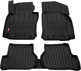 Килимки в салон 3D Skoda Octavia (A5) (2004-2013)/ VW Golf V/VI (2003-2012)/Jetta (2005-2010) з бортом ТЕП/
