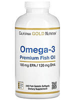 California Gold Nutrition  Omega 3 Premium Fish Oil 240 caps омега 3 рибячий жир