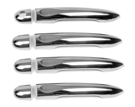 Накладки на ручки Рено Меган 3 2009-2016 Хром Renault Megane III (без чипа 4шт нержавіюча сталь), фото 1