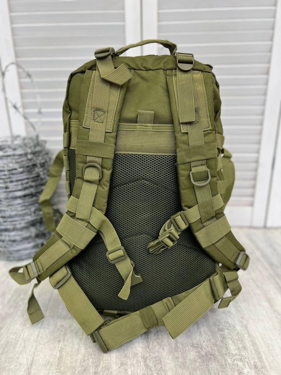 Военный рюкзак Олива SILVER KNIGHT 45 л, водонепроницаемый рюкзак с системой Молли 55х35х22 см - фото 7 - id-p2080740784