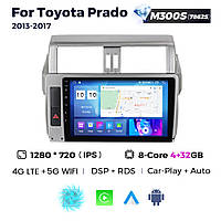 Штатная магнитола Toyota Land Cruiser Prado (J150) (2013-2017) M300 (4/32 Гб), HD (1280x720) QLED, GPS + 4G + CarPlay