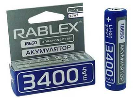 Акумулятор Videx літій-іонний 18650-P (ЗАХИСТ) 3400mAh