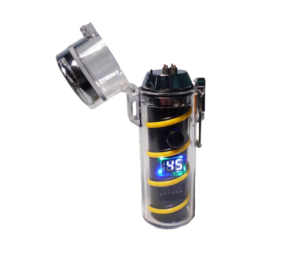 Запальничка електроімпульсна водозахищена із ліхтариком та нічником, зарядкою TYPE C, фото 1