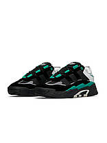 Кросівки Adidas Niteball Black Green Взуття Адідас Найтбол зелені з чорним замшеві без липучки демісезон, фото 3