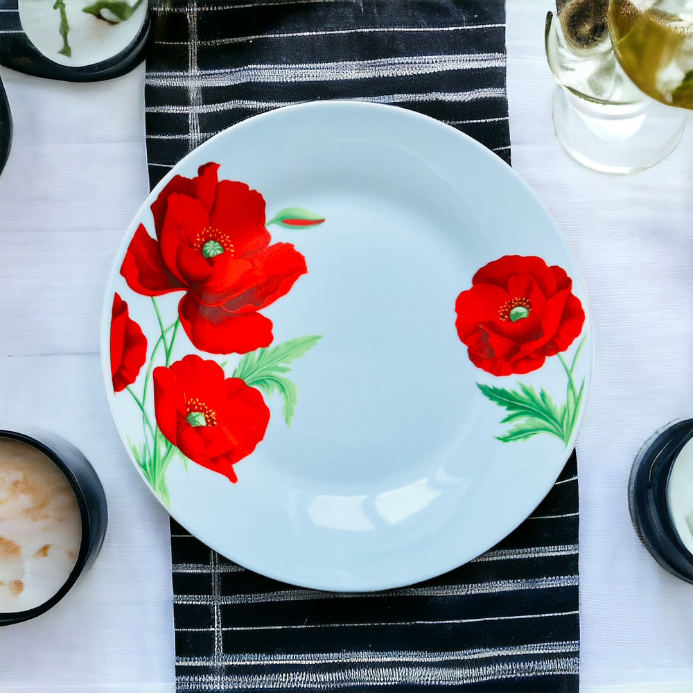 Тарілка 175мм Червоний мак 9007 Санні