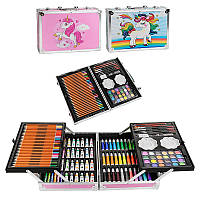 Великий дитячий набір для малювання та творчості С 49398, 144 предметів, 2 кольори