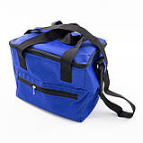 Термосумка (сумка-холодильник термос, термобокс, термо ланчбокс) для їжі та пляшечок 15л OSPORT Lite (FI-0126) Синій, фото 2