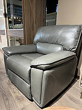 М'яке крісло-реклайнер JOSS  Вітні 100х100х100 см сіре, фото 3