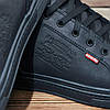 Чоловічі шкіряні кеди (натуральна шкіра) демісезонні чорні, чоловіче взуття весна осінь, розмір 40 41 42 43 44 45, фото 7