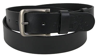 Чоловічий ремінь для джинсів Skipper, Україна чорний 3,8 см