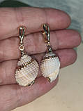 Сережки з натуральними океанічними мушлями, фото 6