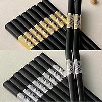 Японские многоразовые палочки для суши из сплава Changjin Ruyi, палочки серебряного и золотого стиля