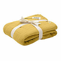 BIBS - Муслінова тканина пелюшка Muslin Swaddle Mustard, 1 шт в упаковці 120*120 см з сумкою для зберігання