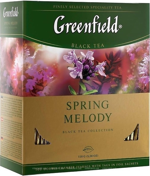 Чай чорний з чебрецем Greenfield Spring Melody 100 пак. м/у HoReCa