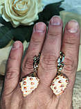 Сережки з натуральними океанічними мушлями, фото 3