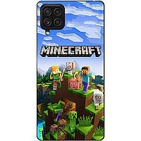Силіконовий чохол бампер для Samsung A12 з малюнком Minecraft Майнкрафт