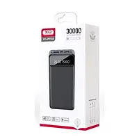 Повербанк XO PR164 30000mAh Black with Flashlight 2USB+Type-C , top