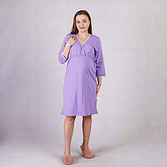 Тепла нічна сорочка для вагітних та годуючих 2117