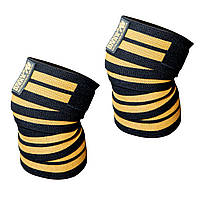 Коленные бинты Gorilla Wear Knee Wraps Black Gold (черно-золотые, пара) 250