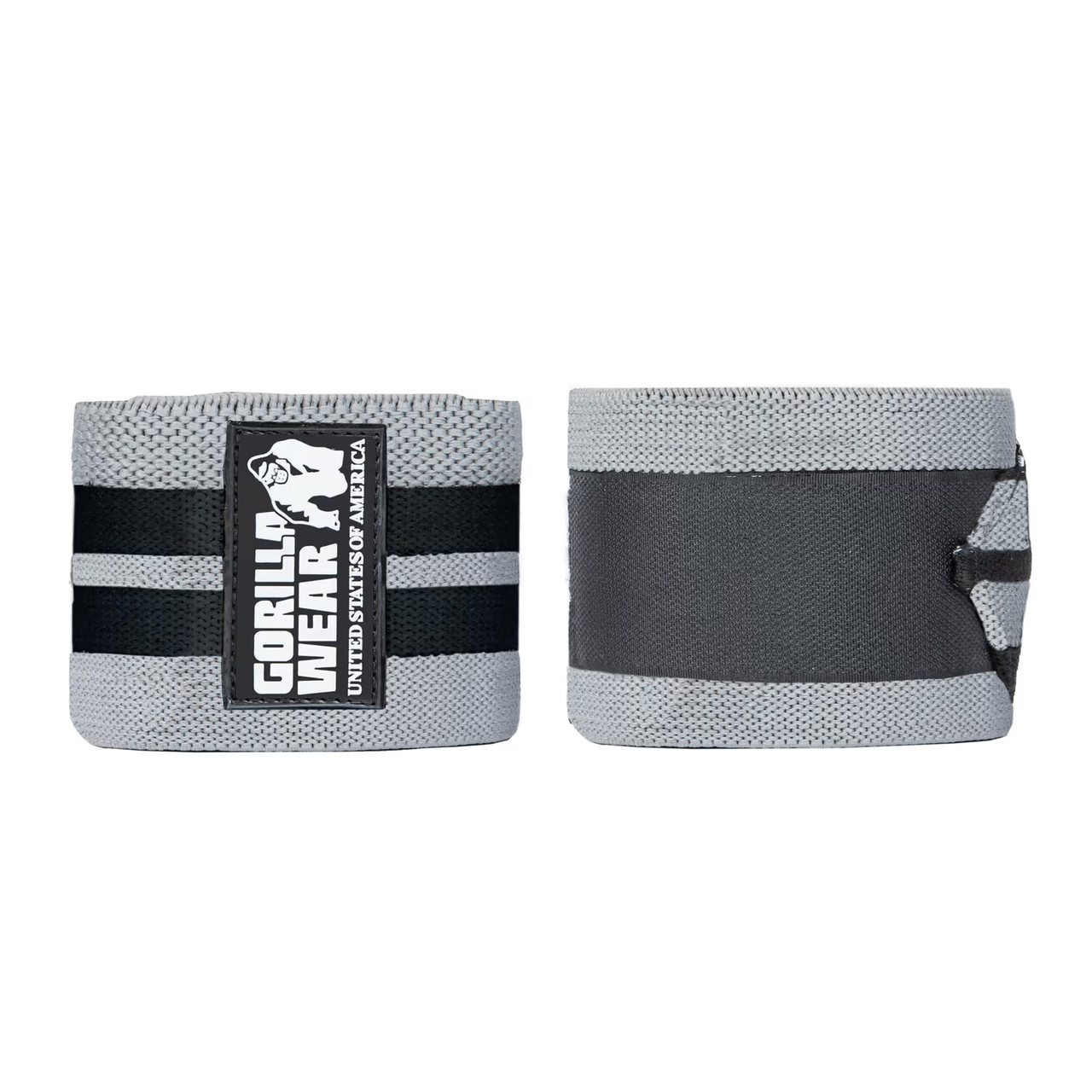 Колінні бинти Gorilla Wear Knee Wraps Gray Black (сірі, пара) - фото 5 - id-p2080805201