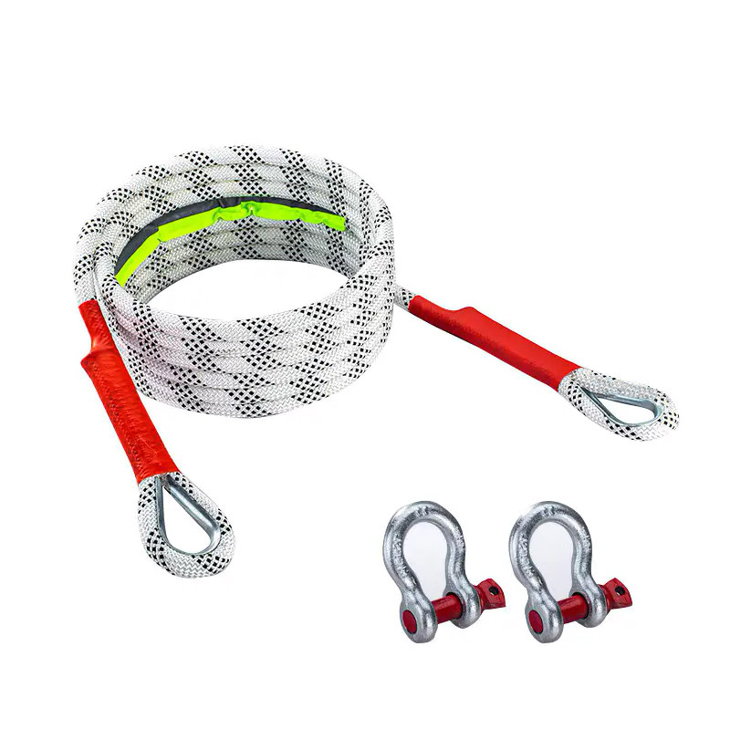 Трос буксирувальний Lesko 10т 3м Скоба-Скоба нейлоновий трос 9 шт., фото 1